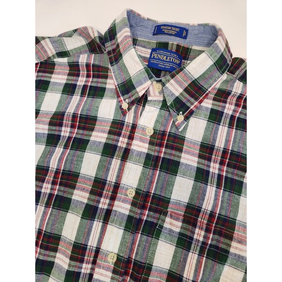 Pendleton Seaside Shirt Men's Large Multicolor Plaid Button Down Short Sleeve - Picture 1 of 5